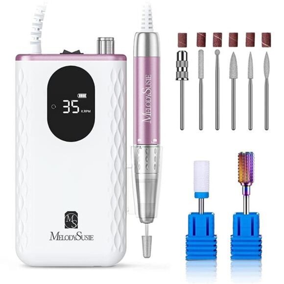 Professional Rechargeable Nail Drill 35000RPM Portable Electric Nail Drill